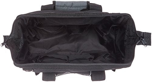 Amazon Basics Durable Wear-Resistant Tool Storage Bag with Adjustable Shoulder Strap,Portable Tool Organizer,16 Pockets,12 in,Black & Gray,(Pack of 8) - size: Small Standard Bag (Pack of 8)