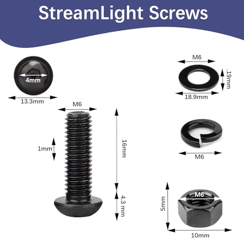 20 PCS M6*16 Cup Head Nuts and Bolts, Hex Head Bolt, Furniture Spare Parts, Crib Bolts Replacement Kit, Fully Threaded, Black Oxide Furniture Screws Connector for Chair Furniture Cots Beds - size: M6*16