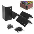4 Pack Raised Garden Bed Corner Brackets, 3"x 3" x 6" Metal Corner Brackets for 9"-12" Garden Bed with Screws for Wood Frame, Flower or Vegetable Planter Garden - style: Matte black -4pack