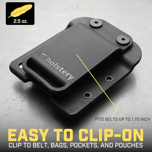 Holstery DriverMaster | Clip-On Tool Belt Drill Holder - Simple Hook Holster for Cordless Drill, Impact, Nailer, Tape Measure, or Any Tools with Hanger Clips - style: DriverMaster