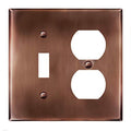 ENERLITES Combination Toggle Switch & Duplex Receptacle Metal Wall Plate - color: Antique Copper, size: Standard Size