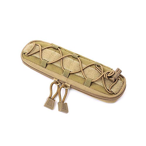 WYNEX Tactical Small Molle Pouch Nylon Knife Sheath for Belt Hunting Gear - color: Kahki - Small