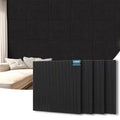 AKUMAX 4-Pack Wood Slat Acoustic Wall Panels, 23.6 x 23.6 in 3D Sound-Absorbing Panels for Walls & Ceilings, Fire-Retardant, FSC-Certified Materials, 15.5 Sq Ft, Black Oak - color: Black Oak