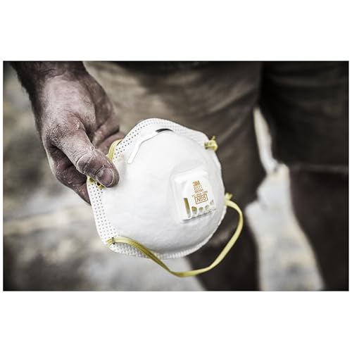 3M All-In-One Respirator, Best for Sanding, Fiberglass, Drywall, Painting, N95, Exhalation Valve Helps Direct Exhaled Air Downward, Relief From Dusts And Certain Particles, 10-Pack