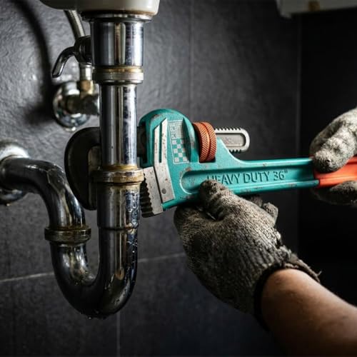 Heavy Duty Pipe Wrench, 36" Adjustable Straight Plumbing Wrench, High Drop-Forged jaws, Professional Pipeline Tool for Water Pipe Fittings, Mechanical assembly, Workshop Operations - size: 36inch