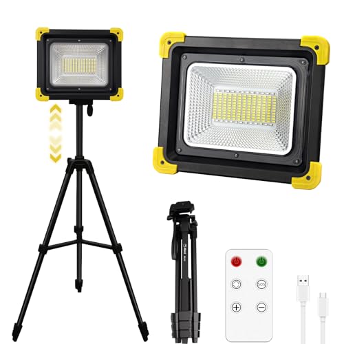 12000mAh Rechargeable LED Work Light with Stand,Magnetic Base & Remote