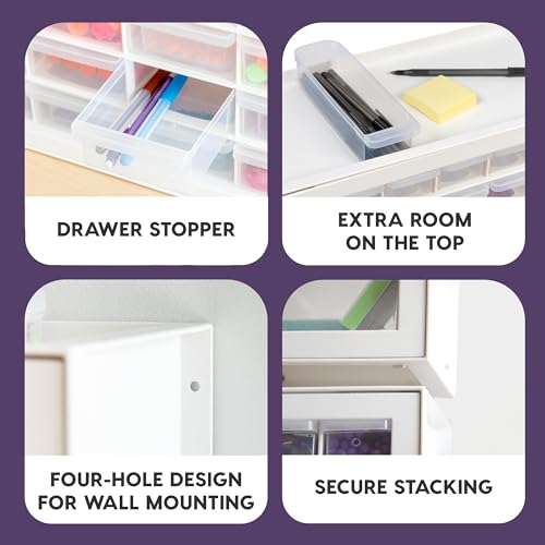 IRIS USA 44-Drawer Small Parts Storage Cabinet, Crafts, Made in USA, White - color: White, size: 44 Drawer