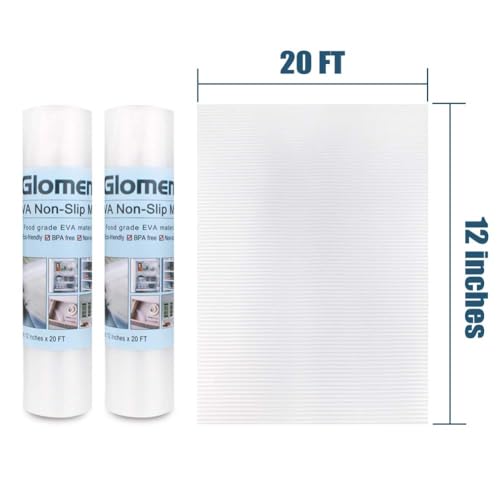 Refrigerator Liners, Shelf Liners for Kitchen Cabinet, Washable Oil-Proof for Drawer, Cabinet, Shelves, Refrigerator, Storage, 12 Inches x 20 FT, Non-Slip Cabinet Liner (12 Inches x 20 FT x 2 Rolls)… - size: 12 Inches x 20 FT x 2 Rolls