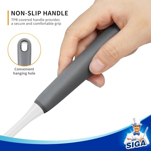 MR.SIGA Long Handle Bottle Brush, Non-Scratch Water Bottle Brush Cleaner - color: Gray