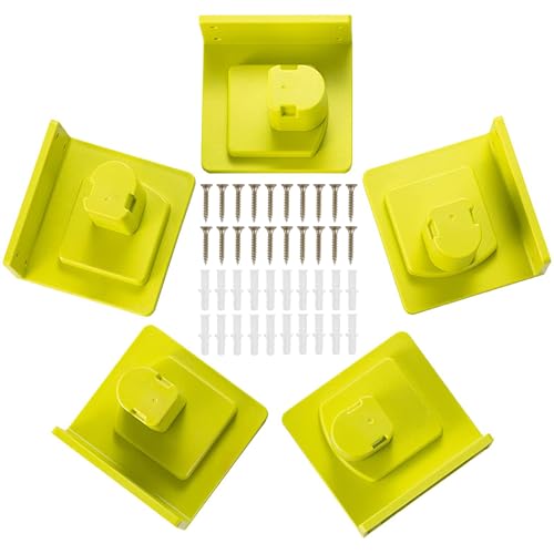 5 Pack Tool Holder Compatible with Ryobi 18V Wall Mount Plastic - size: 5 Pack