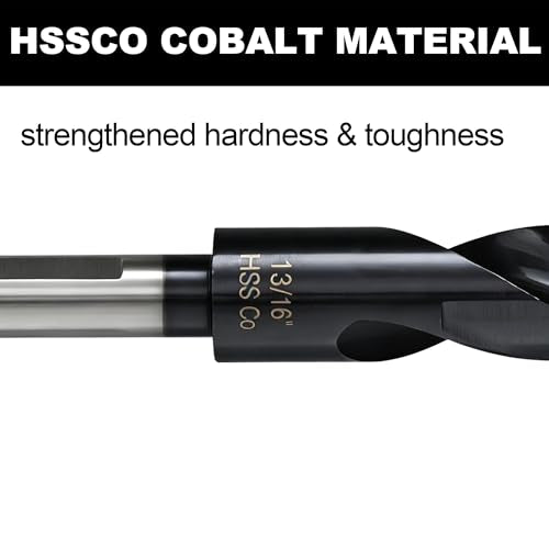 13/16 Cobalt Drill Bit for Metal and Hardened Steel - size: 13/16 in