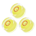 3pcs Small Circular Bubble Spirit Levels - [18mm Diameter 9mm Thickness] Mini Round RV Level Leveling Tools for Travel Trailer Turntable Camera, Yellow - color: Yellow, size: 18mm x 9mm