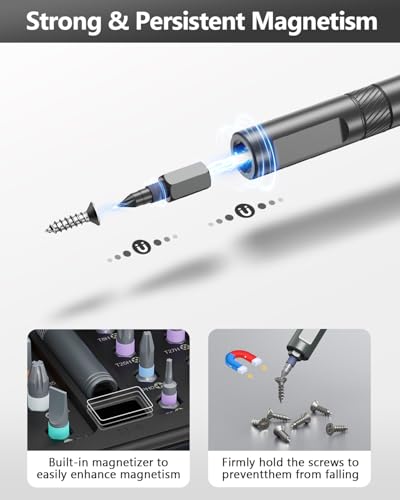 ORIA 42 in 1 Screwdriver Set, Magnetic Ratchet Screwdriver Kit with Ratchet Handle, 40 Precision Bits, DIY Repair Tool Kit for Electronics, Bike, Furniture, Computer, Phone - color: Black