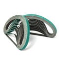 20 Pcs 1/2" x 18" Premium Zirconia Sanding Belts, 40/60/80/120 Grit - size: 20 pcs - Mixed Grit