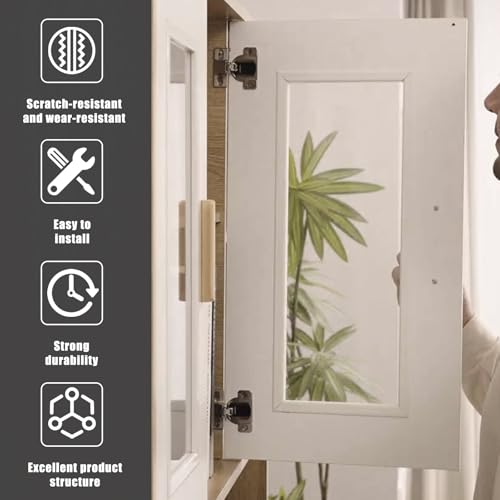 110-Degree Cabinet Door Hinges - Replacement for Blum Compact 33 Self-Closing Hinges, Adjustable Screw-On Design for Open-Side/Standard Cabinets, Soft-Close Durable Steel (Sliver, 4 Pack) - size: 4 Pack