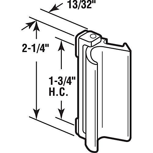 Prime-Line Spring-Loaded Sliding Keller Window Latch and Pull, Aluminum, Black, Single Pack