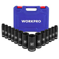 WORKPRO 14-Piece 1/2＂ Drive Deep Impact Socket Set, Metric - style: 14PC, Metric