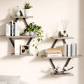 Floating Wall Shelves, Set of 2, Gray - color: Grey