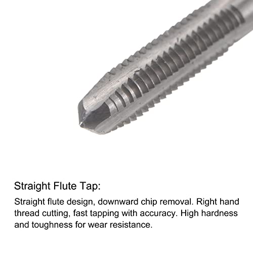 uxcell 8-32 UNC Straight Flute Thread Tap and 3.4mm Twist Drill Bit Set, Titanium Plated 6542 High Speed Steel Drilling Bit Machine Threading Tap - size: 8-32 UNC + 3.4mm