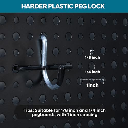 246PCS Pegboard Accessories Organizer Kit,Includes Pegboard Hooks,Bins,Baskets,Paper Towel Holder;Suitable for 1/8 and 1/4 Pegboard,Can be Used for Hanging Tools,Garage Storage,etc. (Black)