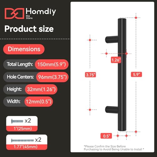homdiy 10Pack 3.75in Cabinet Handles Black Kitchen Cabinet Pulls Drawer Pulls for Dresser Drawers - color: Black, size: 3-3/4in hole centers