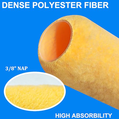 Great Andrew 18 PCS Paint Roller Covers 9 Inch, 3/8" Nap - size: 18 PCS, 9-Inch