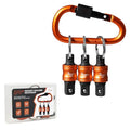 3/8" Socket Holder Keychain 3PCS Set,Drive Quick-Release & Lock Organizer - size: 3PCS-3/8'