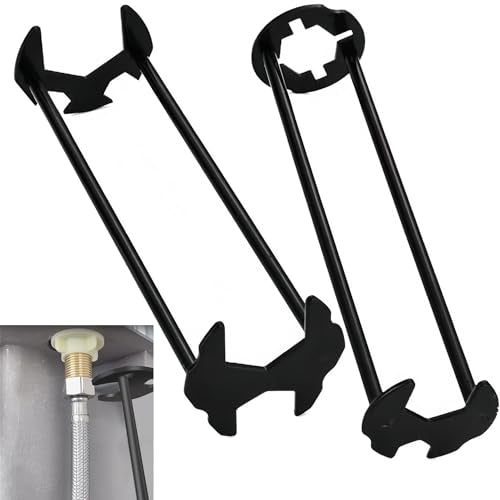 Multifunctional Basin Wrench Carbon Steel Faucet Wrench, 7 Sizes Basin Faucet Tight Spaces Sink Tool 2Pcs - size: 7 Sizes