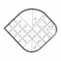 Quilting Rulers Sewing Ruler,Acrylic Quilting Ruler Templates,Precision Cutting Tools for Patchwork Fabric,Sewing Supplies Curved Black(6"x6") - color: Black