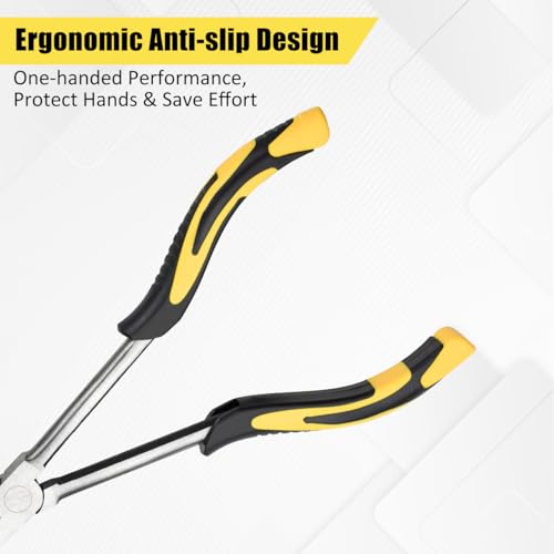 Long Needle Nose Pliers-11’’, for Home,Fishing, Jewelry,Crafts, 2pcs - size: Two-11in