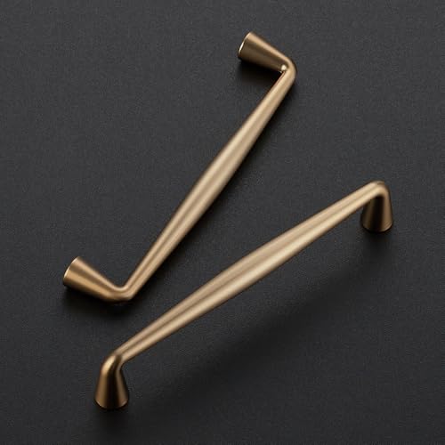 Ravinte Champagne Bronze Cabinet Handles Solid Handles,5 Inch,10 Pack - color: Champagne Bronze, size: 5 Inches Hole Center