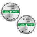6-1/2-Inch 60-Tooth Circular Saw Blade with 5/8-Inch Arbor, TCT ATB Finish Blade for Wood Cutting (2-Pack) - size: 6-1/2" 60T