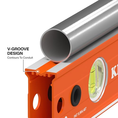 Klein Tools 80203 Level Set, 3-Piece, 8, 24, and 48-Inch Magnetic Torpedo and Box Level Bundle, Aluminum Body, High Visibility Vials, V-Groove and Magnet Track - size: 3-Piece Level Set