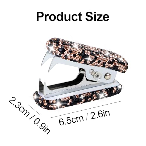 MultiBey Bling Acrylic Staple Remover with Metal Jaws, Black Gold - color: Black Gold