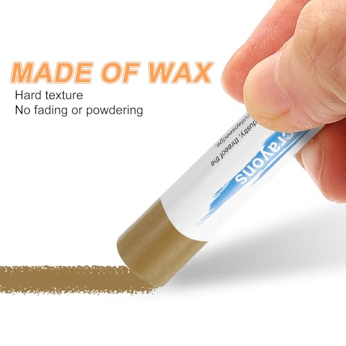 HARFINGTON 5pcs Wood Filler Sticks Wooden Wax Touch Up Furniture Repair Crayons for Scratch Hole Wood, Light Natural - color: Light Natural