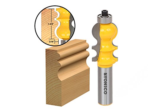 YONICO Architectural Molding Router Bits 1-3/8-Inch 1/2-Inch Shank 16134 - style: 16134 - 1-3/8" CL - 3/16" CD - 1/2" Shank
