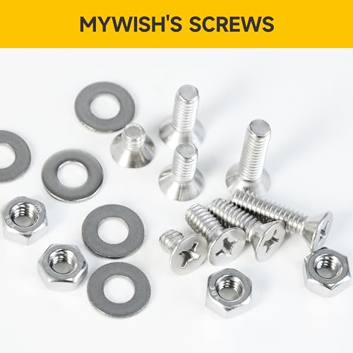 Mywish 750Pcs #6-32#8-32#10-24 1/4-20" Nuts and Bolts Assortment Kit, Phillips Flat Head Assorted Screws Nuts and Bolts, 304 Stainless Steel Machine Screw Assortment Kit - style: 750Pcs SAE Flat Head