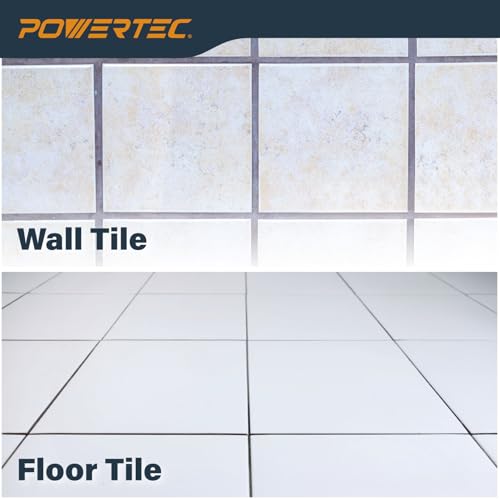 POWERTEC Tile Leveling System 1/16" Threaded Spacer Clips, Flat Base Strap for Spacing and Leveling Tiles 100 Pieces (72107) - color: Spacers, 100 PK