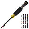 Klein Tools 32304 Screwdriver, 14-in-1 Adjustable Screwdriver with Flip Socket, HVAC Nut Drivers and Bits, Impact Rated - size: 14-in-1