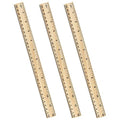 ZZTX 3 Pack Wooden Ruler 12 Inch（30 cm) - color: 3 Pack, 12 Inch
