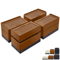 ANNKUT Furniture Risers 3 inch, Rectangle Adjustable Risers Blocks for Bed Sofa Table and Couch Lift to 1.5 or 3 inch，Heavy Duty Support Up to 1,300 Lbs (4 Pack-Brown) - color: 3 Inch-brown(rectangle)