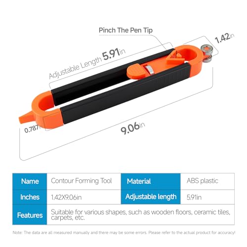 LOZLIN Adjustable Lock Contour Gauge Precision Profile Duplicator Scribing Tool