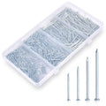 Nail for Hanging Pictures Assortment Kit - 650Pcs Small Nails, Finishing Nails, Hanging Nails, Picture Nails, Wall Nails for Hanging, Pin Nails - size: 650Pcs Galvanized Nails