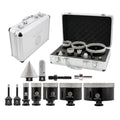 Diamond Core Drill Bit Set - FOCSTOL 11pcs (6/6/19/35/51/76/102mm+20mm Finger Milling Bit+50mm Beveling Chamfer Bit+Hex+SDS) Diamond Hole Saw Kit for Porcelain Ceramic Tile Marble Granite - size: KIT10