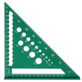 HARFINGTON Metal Square Ruler 7" Aluminum Alloy Carpenter Square Metric Woodworking Rafter Square Precision Scribing Tools with Rafter Conversion Table for Measuring and Marking, Green - color: Green, style: Metric
