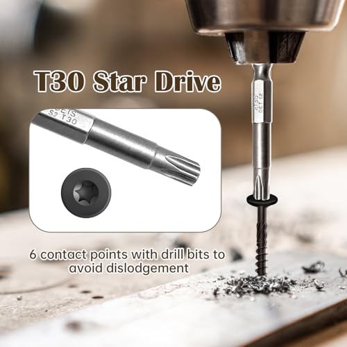 50Pcs 3 Inch Black Structural Wood Screws | Heavy-Duty Deck Screws, Rust Resistant Timber Screws for Timber/Log/Landscaping Wood, T30 Star Bit (#14 x 3) - color: Black, size: #14×3"