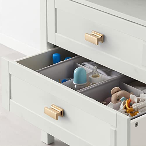 Amerdeco 10 Pack Gold Cabinet Knobs 1.46" - color: Brushed Brass, size: 1.46"/37MM