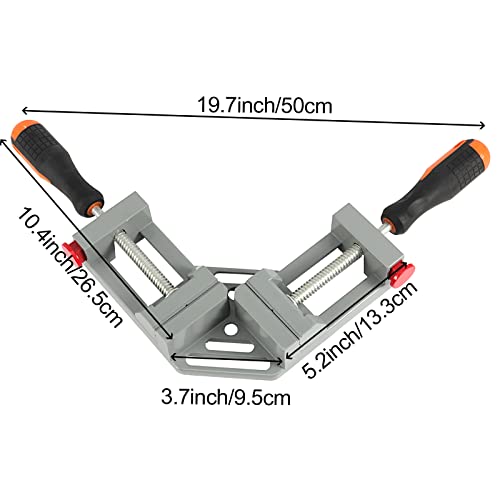HOIGON 3 Pack Double Handle Corner Clamp, 90 Degree Right Angle Corner Clamp with Adjustable Swing Jaw Aluminum Alloy for Woodworking, Welding, Framing - size: 3 PCS