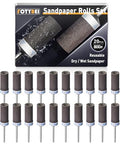 20Pcs 800 Grit Sanding Drums Sandpaper Sticks Set for Dremel Rotary Tool with 1/8" Shank, Rotary Tool Accessories Suitable for Metal Rust Removal/Jade Polishing/Stone Grinding (800 Grit) - size: 800 Grit