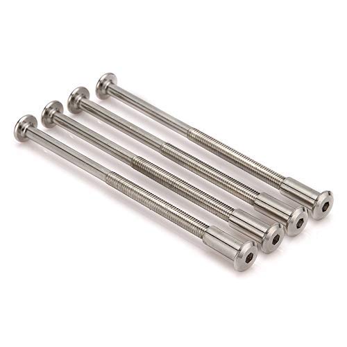 10pcs M6 Furniture Joint Connector Bolt & Cap Nut Kit 90MM - size: 90mm (10pcs)